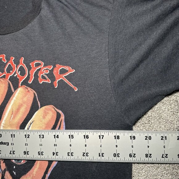 Alice Cooper 1987 T Shirt Size Large Raise Your Fist And Yell Tour Black Tours - Picture 7 of 9